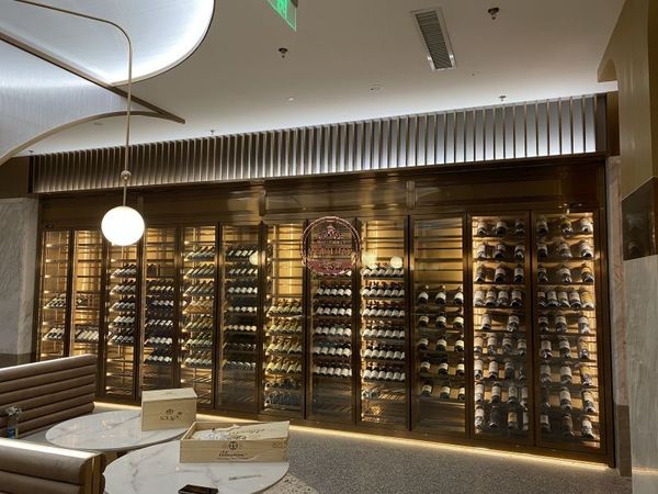 深圳福田区整体不锈钢恒温酒柜一体机案例